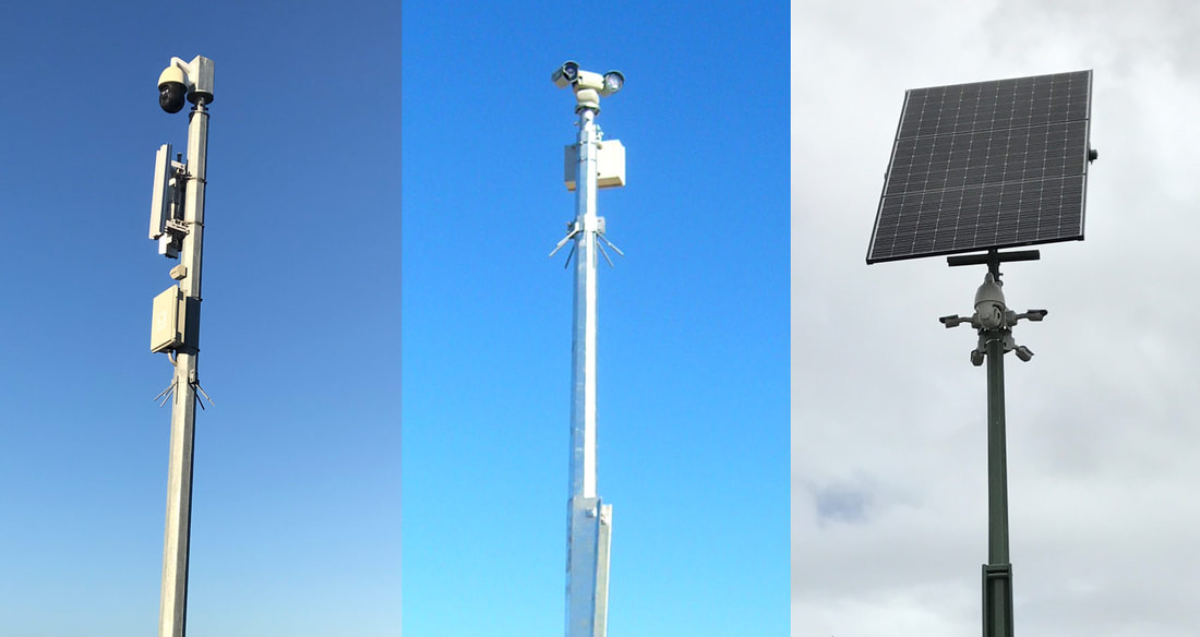 CCTV Camera Solar Powered Security System Pole Installation Installers Commercial Civil Electricians Perth WA