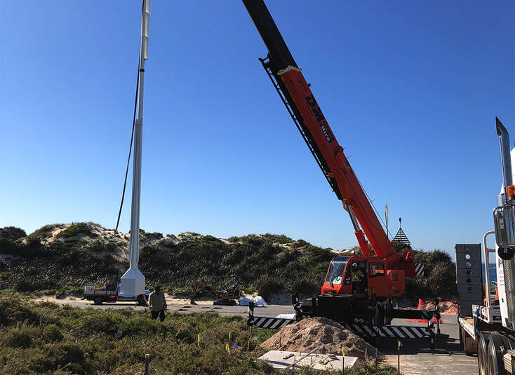 Burke Electrical Power Pole Installation Removal Replacement Maintenance Nautical Navigation Marker Perth WA