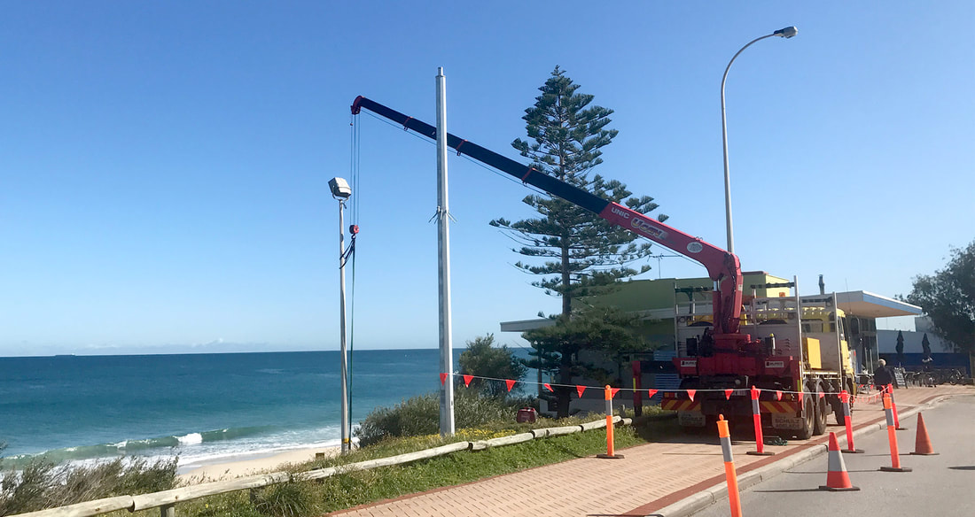 Commercial Industrial Sports Lighting Maintenance Repair Light Poles Perth WA